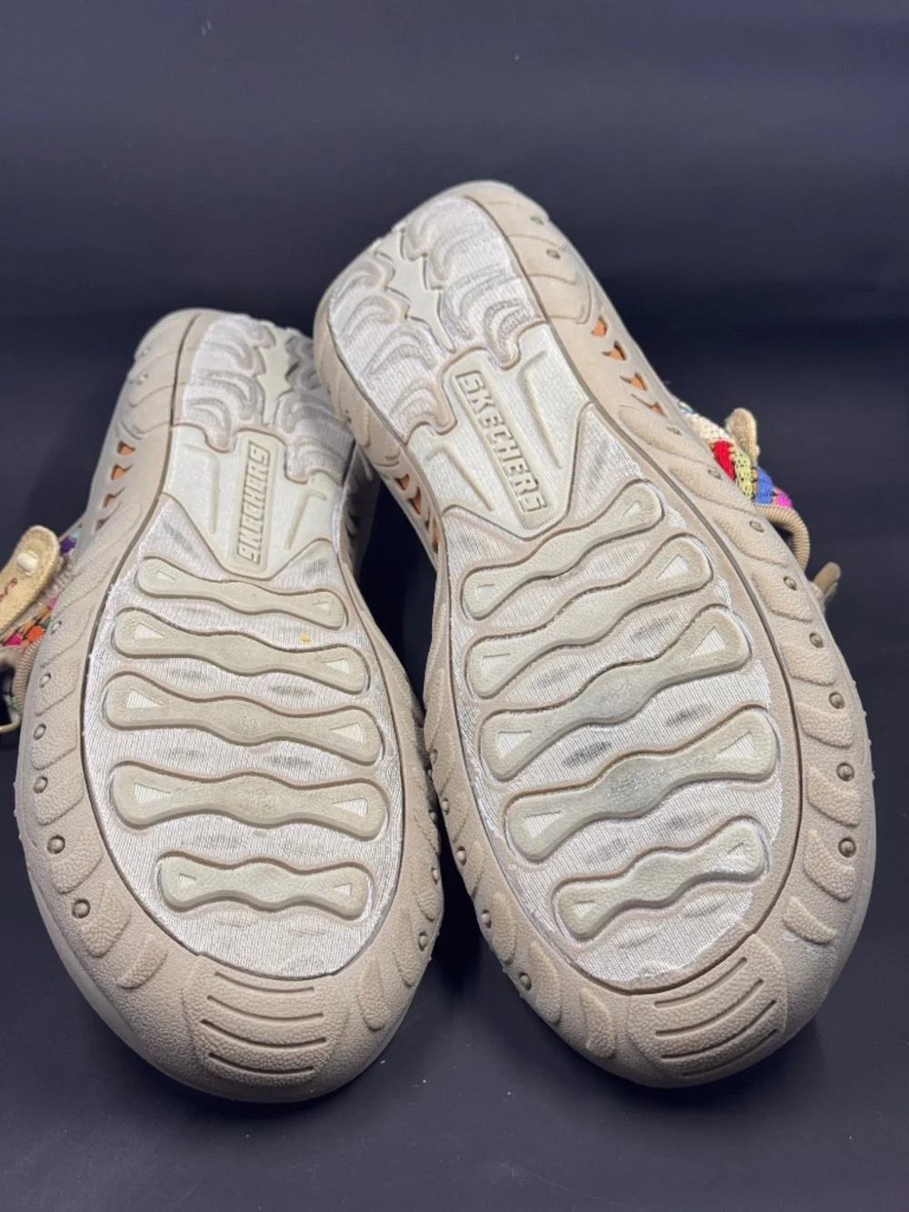 Women's Skechers Size 8 Reggae - Mad Swag - Tan Natural Slide Sandals #41124 - Picture 2 of 10